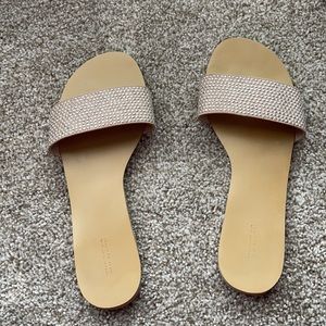 Express nude rhinestone sandals